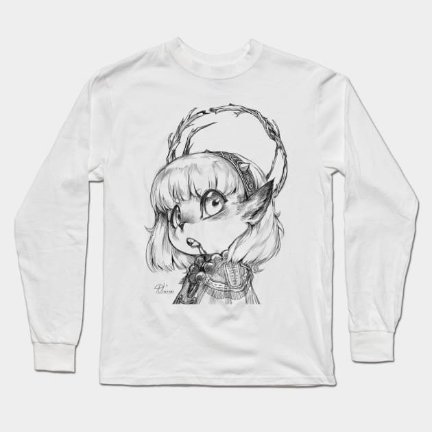 DECEMBER MORNING DEER Long Sleeve T-Shirt by ALTArt